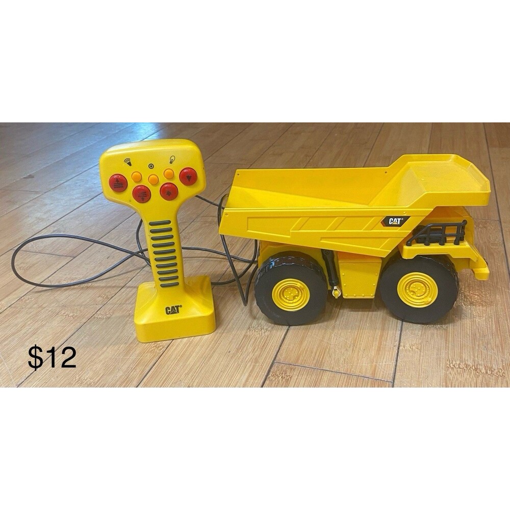 Vintage Toy State CAT Caterpillar Wired Remote Control Dump Truck Working 1990s